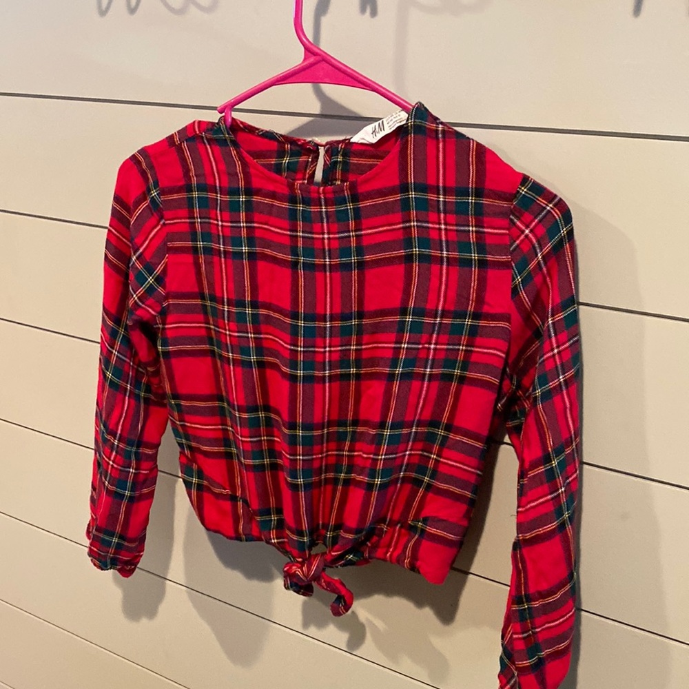 H&M girls top!  Great color for the Christmas Holiday!